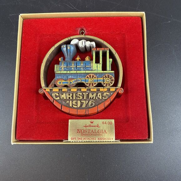 Hallmark 1976 Tree-Trimmer Nostalgia Christmas Train Vintage Ornament - Picture 1 of 5